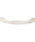 Front view of 10 Pack Ivory White Cabinet Pulls Three Point Eight Inch Vintage Aluminum Alloy Drawer Handles For Kitchen Cabinets Wardrobe Closet Cupboard Doors Durable Easy Install Cabinet Hardware.