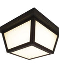9 Inch Black LED Outdoor Ceiling Light with Frosted Lens, 3000K Warm White, 1000 Lumens, Wet Rated for Porch and Patio Exterior