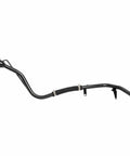 Fuel Tank Filler Neck For Gas Without Capless Fuel System Direct Fit Replacement For 2006 To 2008 Ford Explorer And 2006 To 2010 Mercury Mountaineer DIY Friendly Easy Install Durable OEM Style Part FN849, black steel, side view.
