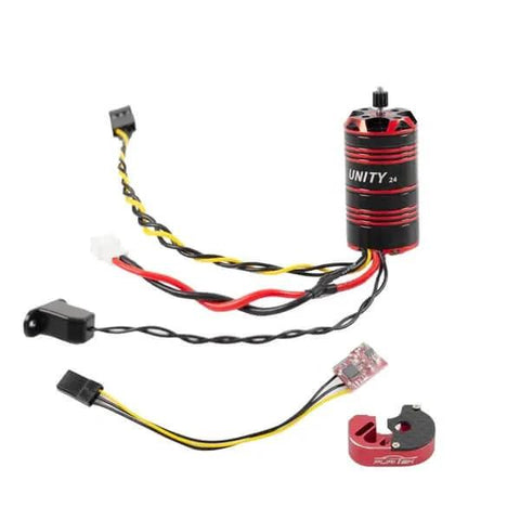 Unity24 Pro 3500Kv 2-In-1 Micro FOC Brushless System for Axial SCX24 RC Car, electric motor and ESC combo with wires