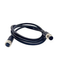 M12 A Code 5 Pin Female to Female Cable, Double Ended, 1 Meter Length for industrial automation, heavy duty shielded data link
