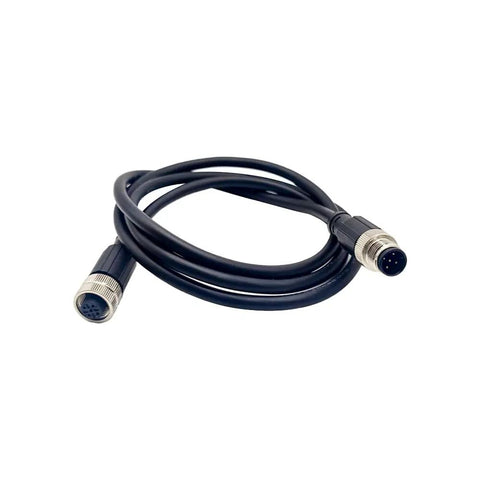 M12 A Code 5 Pin Female to Female Cable, Double Ended, 1 Meter Length for industrial automation, heavy duty shielded data link