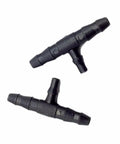 Mega 2000 Pcs Barbed Hose Tee Connectors 3 To 5mm And 4 To 7mm Three Way Splitters For Garden Irrigation And Balcony Watering Durable Plastic Hose Fittings, black plastic tee fittings