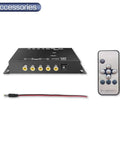 4 Channel Mini Car CCTV Quad Video Splitter and Processor Switcher with remote and power cable, PAL NTSC auto detect