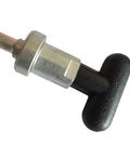 Heavy Duty 93mm M30x10 Weight Stack Pin For Gym Machines, steel construction, rugged replacement pull pin, silver finish