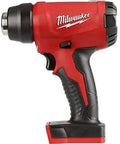 Side view of M18 Compact Heat Gun 2688 20 Cordless Hot Air Tool 18V with ergonomic grip and nozzle, ideal for DIY projects