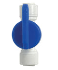 1/4 Inch Quick Connect Shut Off Valve Push To Connect Plumbing Fitting With Secure Locking Clips Food Grade Durability Corrosion Resistant side view
