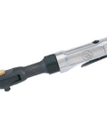 Half Inch Air Ratchet Wrench With Aluminum Housing, 150 RPM, 13-70 Nm Torque, pro grade pneumatic tool viewed from side