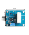 The Real Deal Hall Current Sensor Detector Board Delivering 35A Precision Overcurrent Alert Light and Short Circuit Shutoff, 37x31mm.