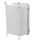 IP67 Waterproof Junction Box With Clear Hinged Cover And Stainless Steel Latch, Durable Plastic Enclosure, side view
