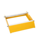 Rock Solid Heavy Duty Cable Drum Roller Stand Smooth Rolling Wire Reel Dispenser, yellow steel frame for 30-70cm spools.