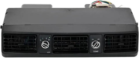 Front view of Universal Underdash Air Conditioning Kit With Aluminum Condenser And Wiring Harness 12 Volt Dc Evaporator One Ton Cooling Power.