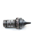 3-Position Selector Switch Single Unit, 300 V AC Panel Mount Rotary Control, durable metal housing side view