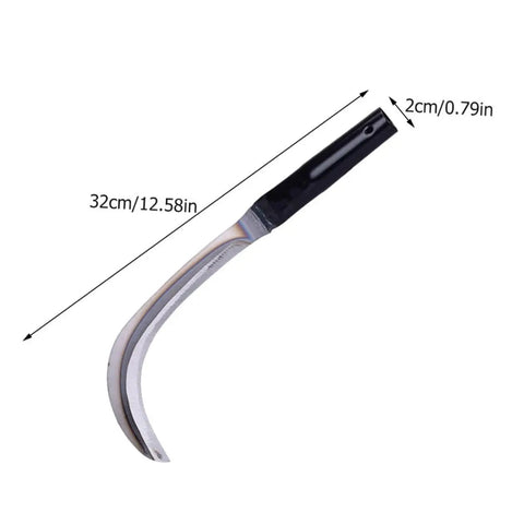 Two Piece Manganese Weeding Scythe Set For Gardening And Harvesting A Rugged Manual Tool With Sharp Blade And Easy One Hand Grip