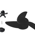 Three Blade Boat Propeller for Electric Outboard Trolling Motors with Mount Nut Shear Pin and Spanner Included Weed Chopper