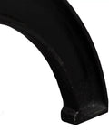 Close-up of Sturdy Cast Iron Coffee Table Legs For DIY Projects Two Pack Vintage Metal Feet, black polished finish detail
