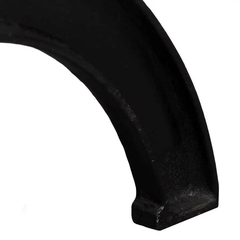 Close-up of Sturdy Cast Iron Coffee Table Legs For DIY Projects Two Pack Vintage Metal Feet, black polished finish detail