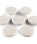 Medium Round Reusable Carpet Furniture Sliders Set Of Sixteen Three And A Half Inch Anti Slip Moving Pads For Beds Sofas Dressers Easy Glide And Carpet Protection Beige displayed in a set of seven on white background.