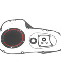 Premium Clutch Cover Gasket Seal Kit For Harley Touring Models 1999 To 2006 featuring tough synthetic gaskets for oil leakage prevention.