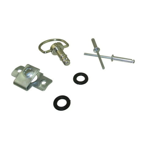 Racing Fasteners Quick Release D Ring One Fourth Turn Race Fairing Rivet 17mm for pit and dirt bikes shown with components