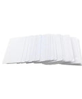 230 Pack Blank ID Cards For Inkjet Printers Double Sided Printable No Chip Tough Pvc stacked in a pile, showcasing slick surfaces.
