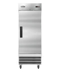 Pro Grade 23 Cubic Foot Commercial Reach In Refrigerator With Heavy Duty Stainless Steel Exterior and No Sweat Adjustable Shelves.