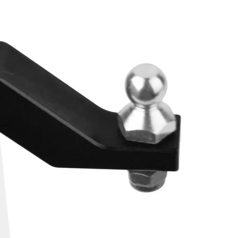 Close-up of Aluminum Trailer Tow Drop Hitch Receiver For 1 By 10 RC Crawlers CNC Precision Alloy Build Easy Install