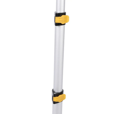 Close-up view of the telescopic pole mechanism of the GOWENIC Distance Measuring Wheel with Backlit Digital Display.