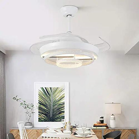 Slick 42 Inch Led Ceiling Fan Light With Remote Control Nordic Design Fixture For Bedroom Living Room And Dining Space Brings You Smooth Cooling And Chill Vibes, flush mount lighting.