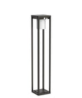 Outdoor Solar Landscape Floor Lamp With Motion Sensor 60W Equivalent Aluminum Waterproof Cordless Garden Light Black 32 Inches