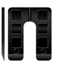Heavy Duty Plastic U Shape Horseshoe Leveling Shims For Windows And Doors, 1/4 Inch Thick, black design for precise leveling.