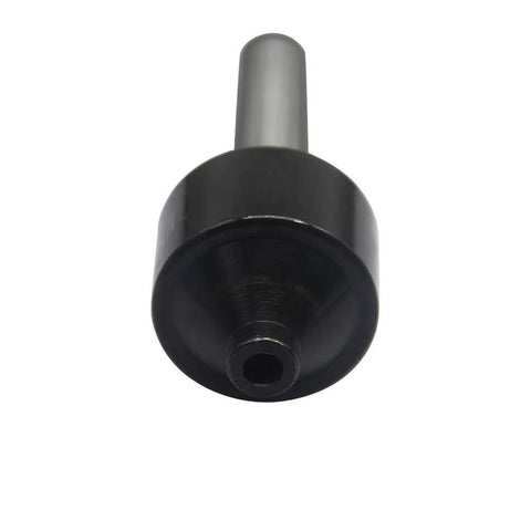 Live Tailstock Mandrel Saver For Pen Turning 2MT Morse Taper, front view showing protective design for mandrels and blanks