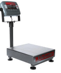 Badass Industrial Bench Scale Ntep Legal For Trade Certified 33 Pound 0 01 Lb Readability Stainless Steel Digital Platform Weigher close-up view with digital display.