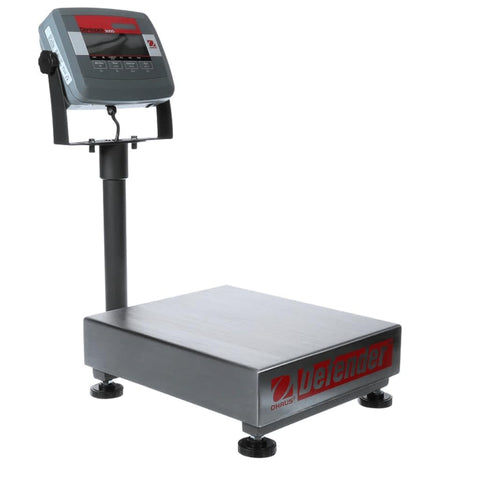 Badass Industrial Bench Scale Ntep Legal For Trade Certified 33 Pound 0 01 Lb Readability Stainless Steel Digital Platform Weigher close-up view with digital display.