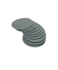 Upgrade Your Workspace With These High Performance Sandpaper Discs That Include 25 Pieces Of 2 Inch Sander Pads, aluminum oxide discs stacked.