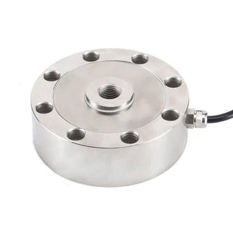 Tension And Compression Pancake Load Cell For Built Tough Testing, 500 Kg To 10 Ton Range, Spoke Type, High Precision Strain Gauge Sensor With Low Profile Design, Anti Eccentric Load, Five Hundredths Of A Percent Accuracy, stainless steel