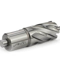 Oscarbide annular cutter with Weldon shank, 13/16 in diameter, 1 in depth of cut, steel body