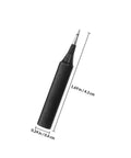 Top Tier 5 Piece Copper Soldering Iron Tips Set Including Durable Model I B K And 2.4d Nozzles, black coated tip detail with dimensions.
