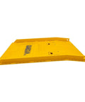 Built Tough Steel Dock Board 60 X 72 Inch 16000 Lb Rated Capacity Forklift Transfer Plate side view for easy handling.