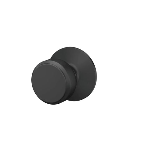 Bowery Hall Closet Passage Door Knob Matte Black Non Locking Interior Door Handle For Easy Entry Self Aligning Screws Quick Install Ideal For Interior Doors in matte finish