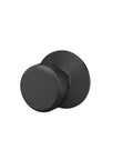 Bowery Knob With Collins Trim Hall And Closet Passage Lock In Matte Black for 1-3/8 to 1-3/4 inch doors, side view