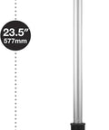 Heavy Duty All Angle Toilet Plungers Three Pack With Sturdy Aluminum Handles and Patented Flex Suction Cups shown in 23.5" height.
