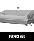 Waterproof Large Outdoor Patio Sofa Cover For 3 Seater 80 Inch Heavy Duty 600D Furniture Cover With Interlocking Seams Weatherproof