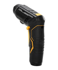 Heavy Duty Brushless Cordless Drill With Hella Powerful Torque For Wood And Metal Includes Full 47 Piece Accessory Set side view showing ergonomic grip.