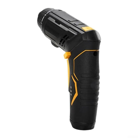 Heavy Duty Brushless Cordless Drill With Hella Powerful Torque For Wood And Metal Includes Full 47 Piece Accessory Set side view showing ergonomic grip.