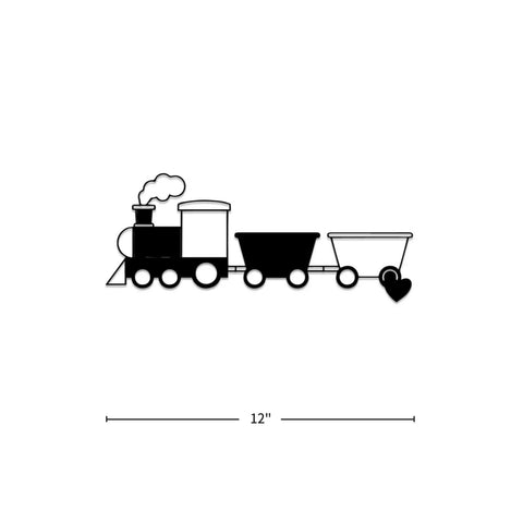 Steam Locomotive Train Metal Wall Art Decor Industrial Vintage Rustic Wall Sculpture Black Finish 12 Inch Dope Home Accent