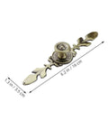 Vintage Nostalgia Door Handles Set For Cabinets And Drawers Antique Style Metal Pulls, 6.2 inch, gold finish with leaf details