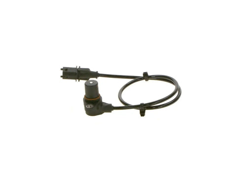 Original Equipment Crankshaft Position Sensor For Precise Engine Timing Beefed Up For Reliable Starting And Smooth Performance OEM Replacement Model 0261210159 black sensor with cable