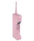 Kickass Vintage Cellphone Prop Cast From Heavy Duty Iron Serving Major Eighties Brick Phone Throwback Aesthetic Optimal For Film Productions Social Media Shoots And Cool Room Accents, pink retro phone with buttons and antenna