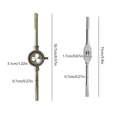 Dope 12 Piece Metric Tap And Die Set M3 To M12 For Bolt Nut Repair With Reamers Straight Thread Plugs Alloy Steel Cutting Tools For Rusty Stripped Threads Restoration Kit, metric die and tap holders